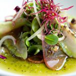 Zesty Grilled Cactus & Shishito Salad with Bright Yuzu Dressing