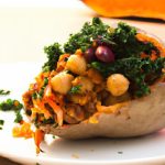 Hearty Stuffed Sweet Potatoes with Kale and Chickpeas Delight