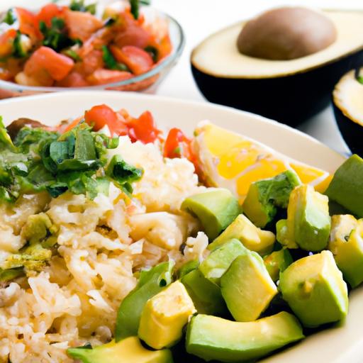 Nutritious Harmony: Rice, Beans, Avocado & Zesty Salsa