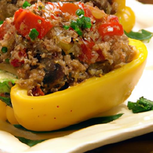 Packed with Flavor:‌ Quinoa & ​Black Bean Stuffed Peppers
