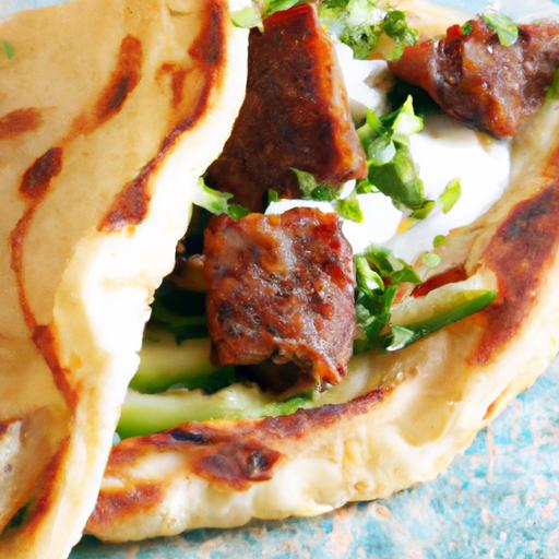 savor Turkish Flatbreads⁣ with Lamb and⁢ Creamy Yogurt Flair