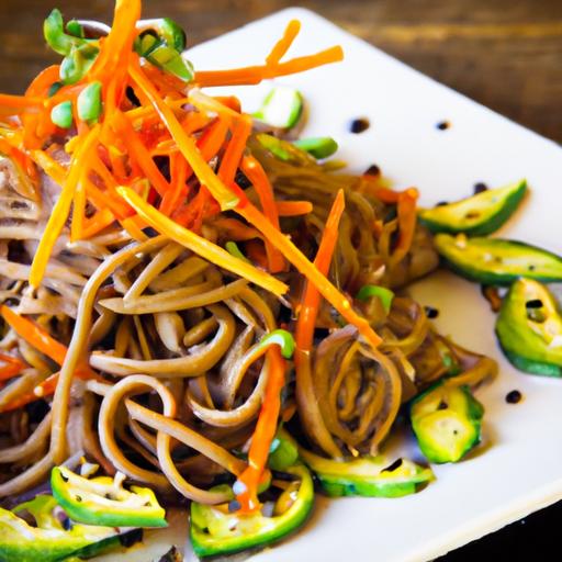 Chilled Vegan Soba Salad with Creamy Peanut Sauce Delight