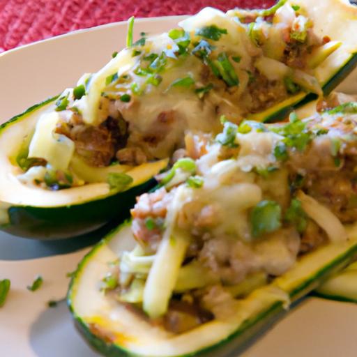 Savor Low-Carb Stuffed Zucchini Boats: Flavorful & Fresh