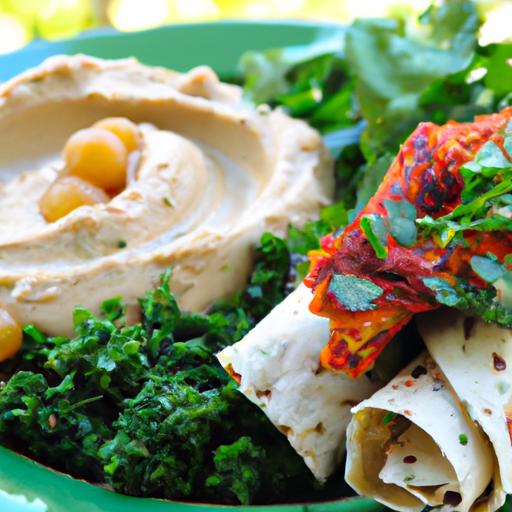 Green Goodness: Collard wraps with Hummus & Veggies