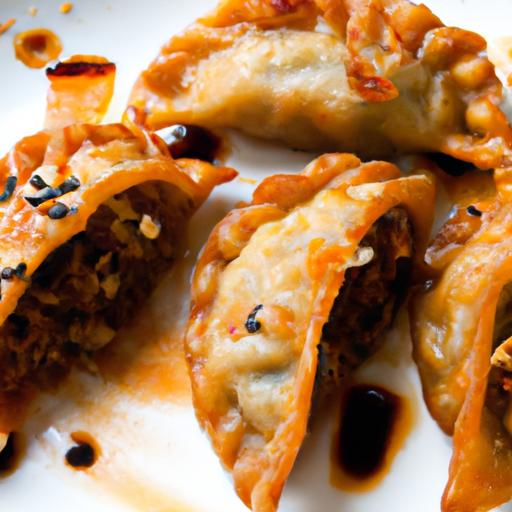 Sweet plantain Gyoza:⁣ A Spicy ⁢Honey-glazed Delight