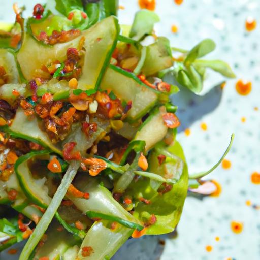 Zesty Grilled⁤ Cactus & Shishito Salad with​ Bright⁣ Yuzu dressing