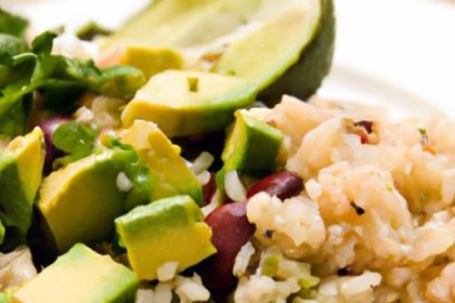 Nutritious Harmony: Rice, Beans, Avocado & Zesty Salsa