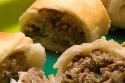Fluffy Pan Rolls Stuffed with Savory Ground Meat Delight